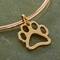 12 Pack: Charmalong™ 14K Gold-Plated Paw Charm by Bead Landing™